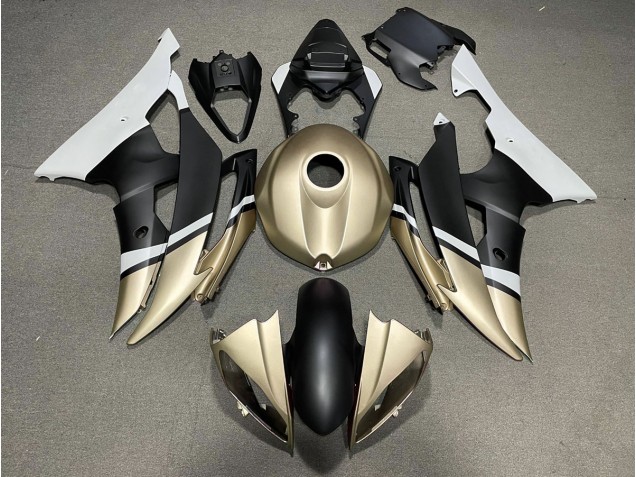 2008-2016 Noir Mat & Or R6 Carénage Moto 2008-2016 Noir Mat & Or R6 Carénage Moto