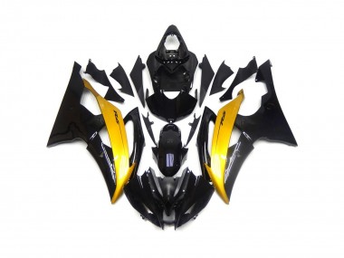 2008-2016 Noir & Or Brillant R6 Carénage Moto
