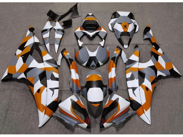 2008-2016 Orange Camouflage Uni R6 Carénage Moto 2008-2016 Orange Camouflage Uni R6 Carénage Moto