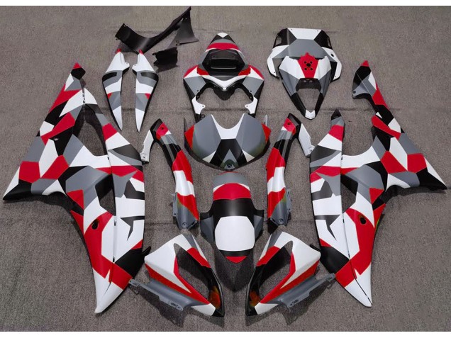 2008-2016 Rouge Camouflage Uni R6 Carénage Moto 2008-2016 Rouge Camouflage Uni R6 Carénage Moto