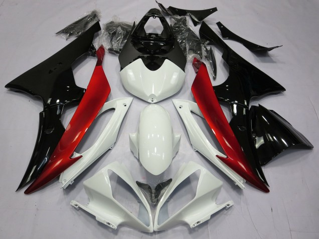 2008-2016 Rouge Noir & Blanc R6 Carénage Moto 2008-2016 Rouge Noir & Blanc R6 Carénage Moto