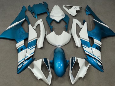 2008-2016 Style Blanc Brillant & Bleu Clair OEM R6 Carénage Moto