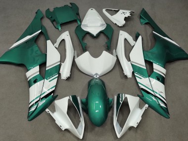 2008-2016 Style Blanc Brillant & Vert Écume De Mer OEM R6 Carénage Moto