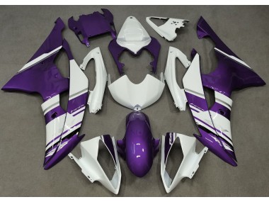 2008-2016 Style Blanc Brillant & Violet OEM R6 Carénage Moto