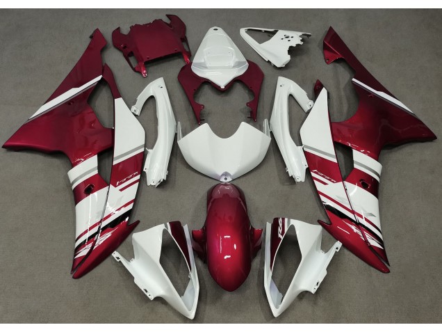2008-2016 Style Blanc & Rouge Brillant OEM R6 Carénage Moto 2008-2016 Style Blanc & Rouge Brillant OEM R6 Carénage Moto