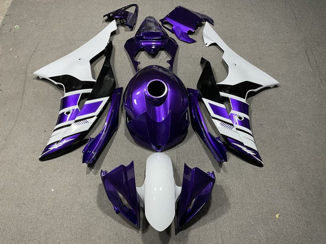 2008-2016 Style Violet Noir & Blanc OEM R6 Carénage Moto 2008-2016 Style Violet Noir & Blanc OEM R6 Carénage Moto