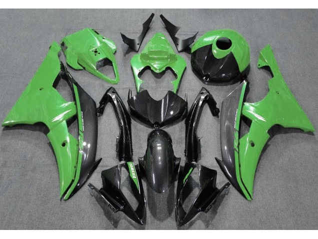 2008-2016 Vert Brillant & Fibre De Carbone R6 Carénage Moto 2008-2016 Vert Brillant & Fibre De Carbone R6 Carénage Moto