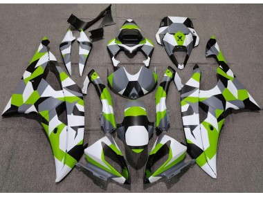 2008-2016 Vert Clair Camo Uni R6 Carénage Moto