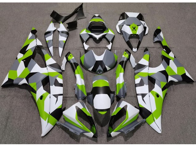 2008-2016 Vert Clair Camo Uni R6 Carénage Moto 2008-2016 Vert Clair Camo Uni R6 Carénage Moto