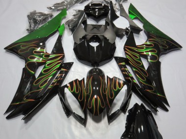 2008-2016 Vert Flamme R6 Carénage Moto