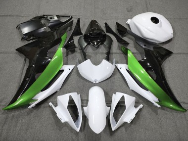 2008-2016 Vert Personnalisé Noir & Blanc R6 Carénage Moto