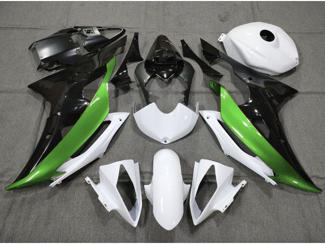 2008-2016 Vert Personnalisé Noir & Blanc R6 Carénage Moto 2008-2016 Vert Personnalisé Noir & Blanc R6 Carénage Moto