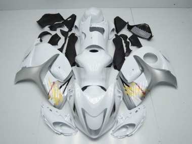 2008-2020 Blanc & Argent GSXR 1300 Carénage Moto