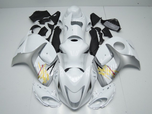 2008-2020 Blanc & Argent GSXR 1300 Carénage Moto 2008-2020 Blanc & Argent GSXR 1300 Carénage Moto