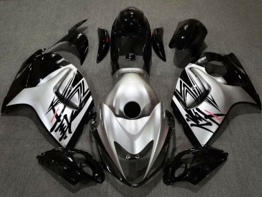 2008-2020 Design Noir Brillant & Argent GSXR 1300 Carénage Moto