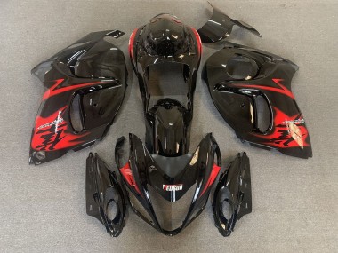 2008-2020 Noir Brillant Avec Logos Rouges GSXR 1300 Carénage Moto
