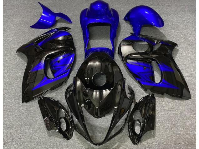2008-2020 Noir Brillant & Bleu Profond GSXR 1300 Carénage Moto 2008-2020 Noir Brillant & Bleu Profond GSXR 1300 Carénage Moto