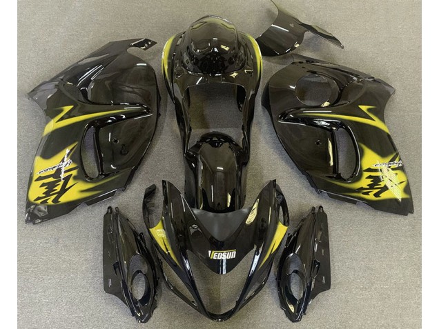 2008-2020 Noir Brillant & Jaune GSXR 1300 Carénage Moto 2008-2020 Noir Brillant & Jaune GSXR 1300 Carénage Moto