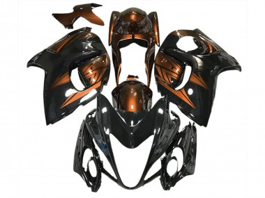 2008-2020 Noir Brillant & Orange Foncé GSXR 1300 Carénage Moto