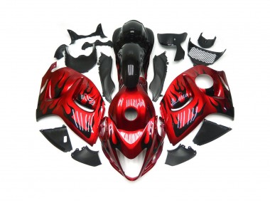 2008-2020 Rosso Vibrante Con Nero Fiamma GSXR 1300 Carénage Moto