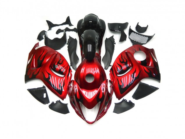 2008-2020 Rosso Vibrante Con Nero Fiamma GSXR 1300 Carénage Moto 2008-2020 Rosso Vibrante Con Nero Fiamma GSXR 1300 Carénage Moto
