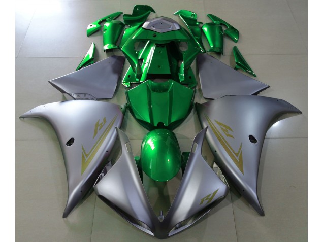 2009-2011 Argent Mat & Vert R1 Carénage Moto