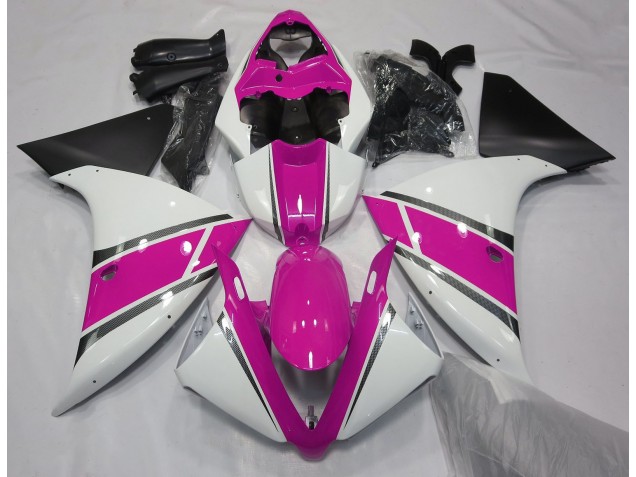 2009-2011 Blanc Brillant & Rose R1 Carénage Moto 2009-2011 Blanc Brillant & Rose R1 Carénage Moto