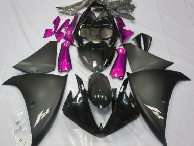 2009-2011 Noir Mat & Rose R1 Carénage Moto