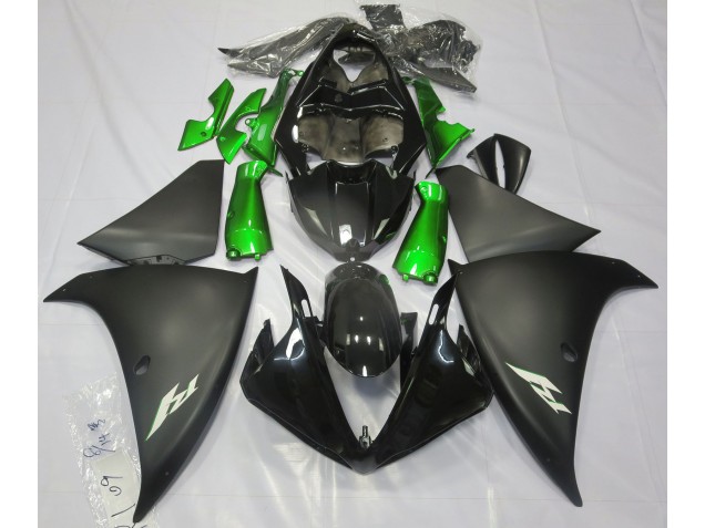 2009-2011 Noir Mat & Vert R1 Carénage Moto 2009-2011 Noir Mat & Vert R1 Carénage Moto