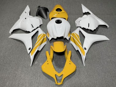 2009-2012 Bande Latérale Jaune & Blanche CBR600RR Carénage Moto