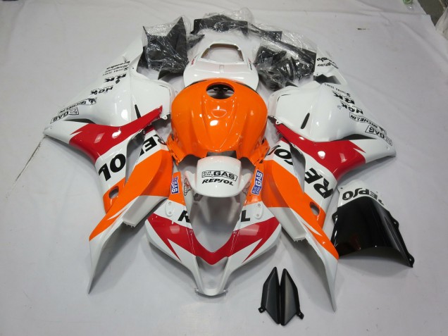 2009-2012 Blanc Orange Repsol CBR600RR Carénage Moto 2009-2012 Blanc Orange Repsol CBR600RR Carénage Moto