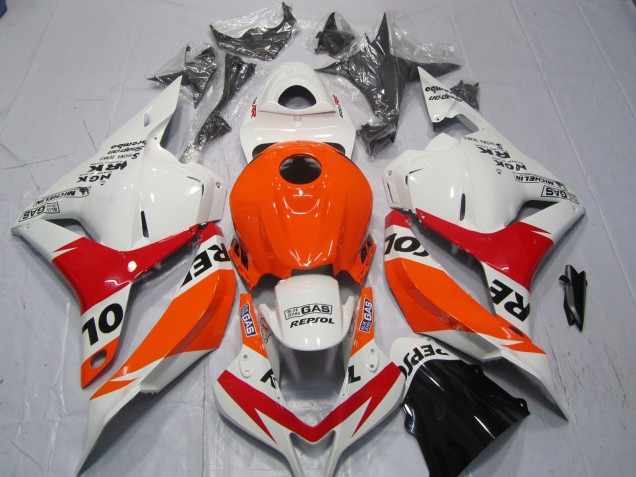 2009-2012 Blanc & Rouge Repsol CBR600RR Carénage Moto 2009-2012 Blanc & Rouge Repsol CBR600RR Carénage Moto