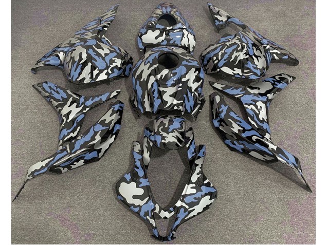 2009-2012 Bleu & Argent Camo CBR600RR Carénage Moto 2009-2012 Bleu & Argent Camo CBR600RR Carénage Moto