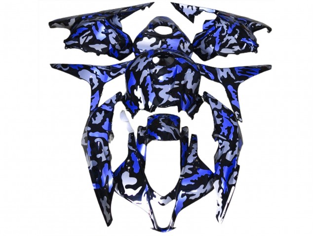 2009-2012 Neige Bleu Foncé Camo CBR600RR Carénage Moto 2009-2012 Neige Bleu Foncé Camo CBR600RR Carénage Moto
