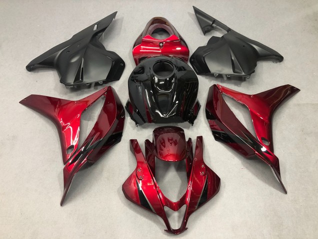2009-2012 Rouge Profond Avec Du Noir CBR600RR Carénage Moto 2009-2012 Rouge Profond Avec Du Noir CBR600RR Carénage Moto