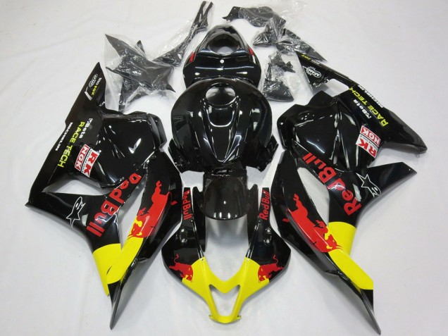 2009-2012 Rouge Taureau Noir Brillant CBR600RR Carénage Moto 2009-2012 Rouge Taureau Noir Brillant CBR600RR Carénage Moto