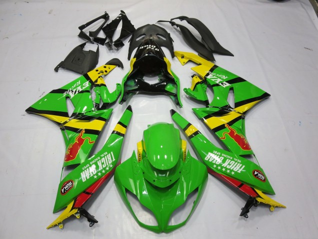 2009-2012 Vert Jaune ZX6R Carénage Moto 2009-2012 Vert Jaune ZX6R Carénage Moto