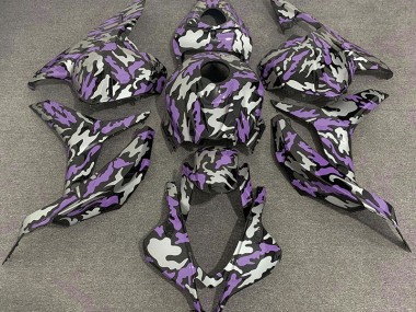 2009-2012 Violet & Argent Camo CBR600RR Carénage Moto