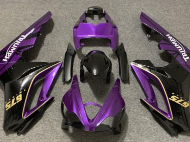 2009-2012 Violet Brillant & Noir Daytona 675 Carénage Moto