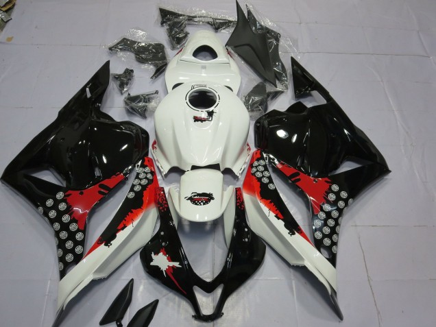 2009-2012 Éclaboussures Rouges & Noires CBR600RR Carénage Moto 2009-2012 Éclaboussures Rouges & Noires CBR600RR Carénage Moto