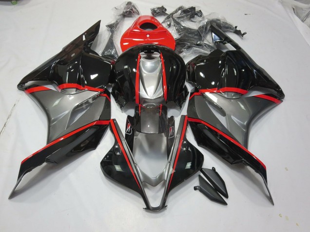 2009-2012 Épingle Rouge Noir & Gris CBR600RR Carénage Moto 2009-2012 Épingle Rouge Noir & Gris CBR600RR Carénage Moto