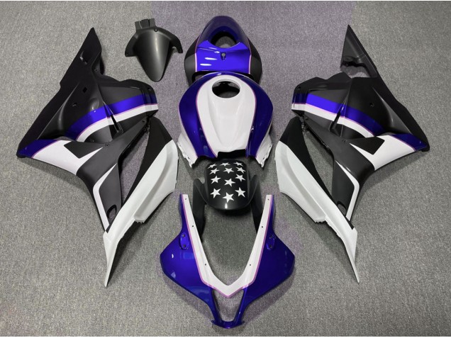2009-2012 Étoile Noir Mat & Bleu Foncé CBR600RR Carénage Moto 2009-2012 Étoile Noir Mat & Bleu Foncé CBR600RR Carénage Moto