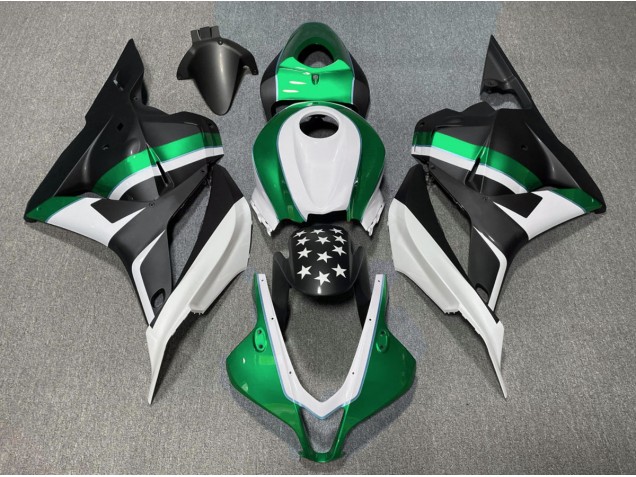 2009-2012 Étoile Noire Mate & Verte CBR600RR Carénage Moto 2009-2012 Étoile Noire Mate & Verte CBR600RR Carénage Moto
