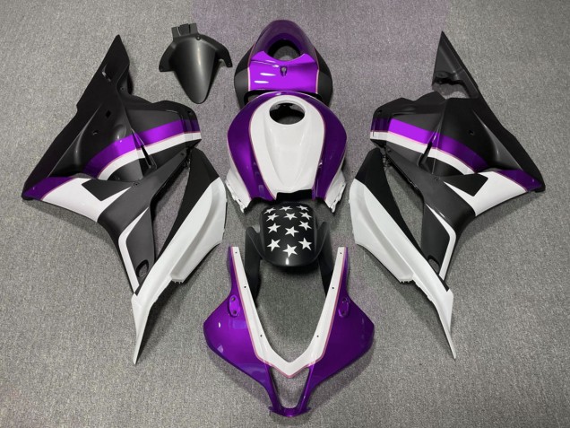 2009-2012 Étoile Noire Mate & Violette CBR600RR Carénage Moto 2009-2012 Étoile Noire Mate & Violette CBR600RR Carénage Moto