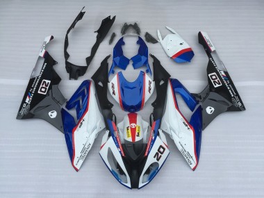 2009-2014 Alien Bleu & Blanc S1000RR Carénage Moto