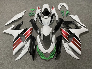 2009-2016 Blanc Brillant Rouge Noir & Vert GSXR 1000 Carénage Moto