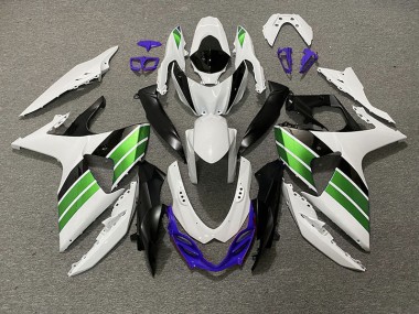 2009-2016 Blanc Brillant Vert Noir & Violet GSXR 1000 Carénage Moto