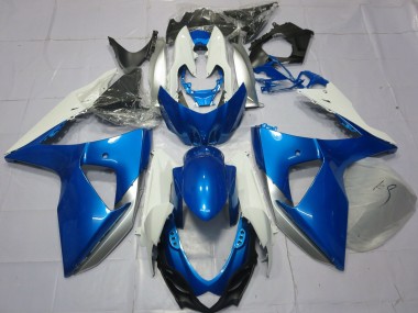 2009-2016 Bleu & Blanc GSXR 1000 Carénage Moto