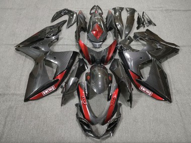 2009-2016 Fibre De Carbone Rouge GSXR 1000 Carénage Moto
