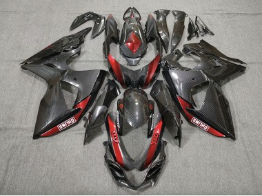 2009-2016 Fibre De Carbone Rouge GSXR 1000 Carénage Moto